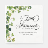 Serviette En Papier Baby shower de script de petit Shamrock aquarelle (Devant)