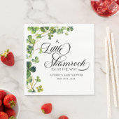 Serviette En Papier Baby shower de script de petit Shamrock aquarelle (En situation)