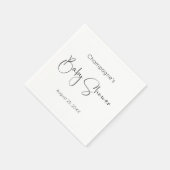 Serviette En Papier Baby shower de script moderne (Coin)