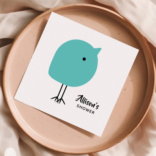 Serviette En Papier Baby shower de serviette de bébé moderne du milieu