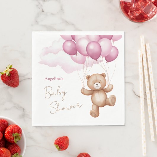Serviette En Papier Baby shower de serviette en papier. (En situation)