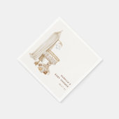 Serviette En Papier Baby shower de soins infirmiers Boho (Coin)