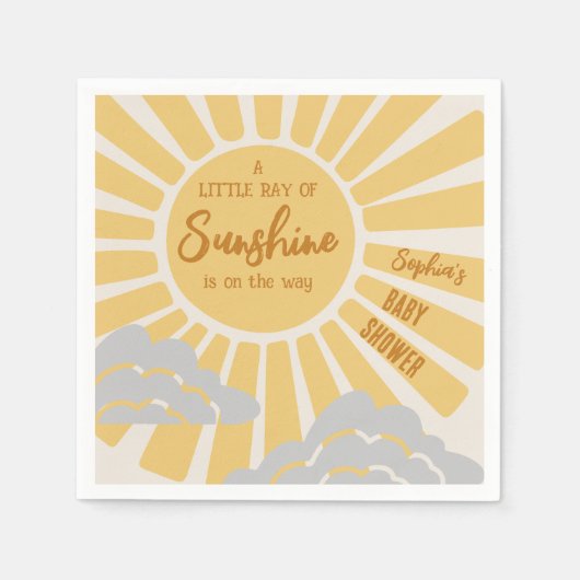 Serviette En Papier Baby shower de soleil Boho (Devant)