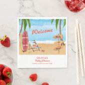 Serviette En Papier Baby shower de surf de bébé à bord Accueil (En situation)