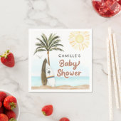 Serviette En Papier Baby shower de Surf de plage (En situation)