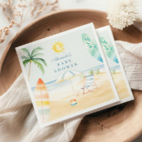 Baby shower de Surf de plage de bord bébé