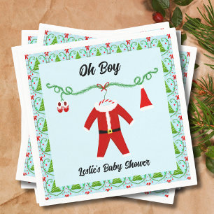 Serviette En Papier Baby shower de tenue Baby Boy Père Noël