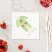 Serviette En Papier Baby shower de tenue pour bébé vert (En situation)