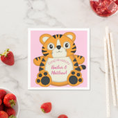 Serviette En Papier Baby shower de tigre rose (En situation)