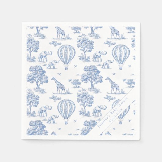 Serviette En Papier baby shower de toile personnalisé (Devant)