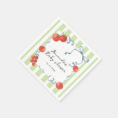 Serviette En Papier Baby shower de tomate aquarelle (Coin)