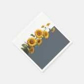 Serviette En Papier Baby shower de tournesol bleu (Coin)