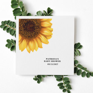 Serviette En Papier Baby shower de tournesol d'automne