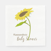 Serviette En Papier Baby shower de tournesol simple déjeuner Napkin (Devant)