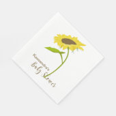 Serviette En Papier Baby shower de tournesol simple déjeuner Napkin (Coin)