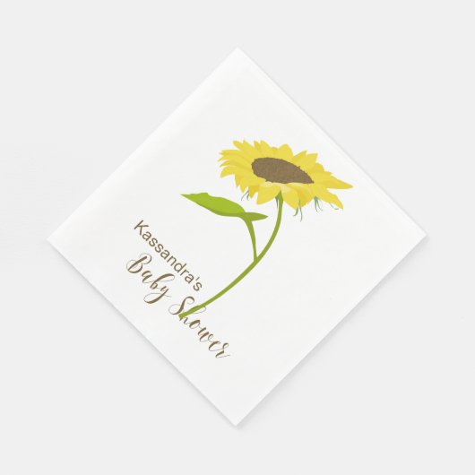 Serviette En Papier Baby shower de tournesol simple déjeuner Napkin (Coin)