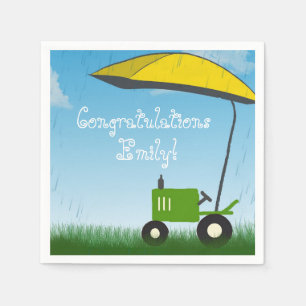 Serviette En Papier Baby shower de tracteur