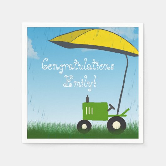 Serviette En Papier Baby shower de tracteur (Devant)