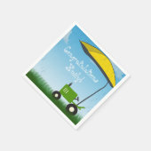 Serviette En Papier Baby shower de tracteur (Coin)