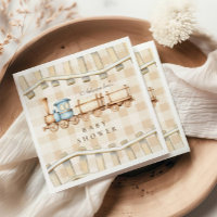 Baby shower de train d'aquarelle neutre