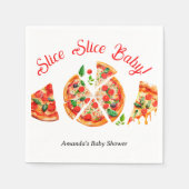 Serviette En Papier Baby shower de tranche de pizza italienne moderne (Devant)