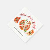 Serviette En Papier Baby shower de tranche de pizza italienne moderne (Coin)