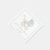Serviette En Papier Baby shower de transport de garçon bleu sud Preppy (Coin)