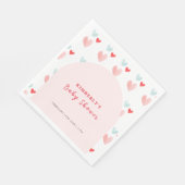 Serviette En Papier Baby shower de Valentines de l'Arc Pastel Sweethea (Coin)