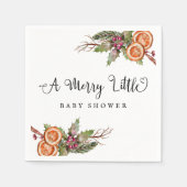 Serviette En Papier Baby shower de verdure d'hiver (Devant)