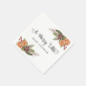Serviette En Papier Baby shower de verdure d'hiver (Coin)