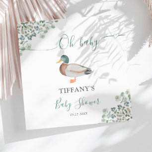 Serviette En Papier Baby shower de verdure Neutre Genre Duck