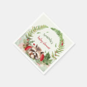 Serviette En Papier Baby shower de Woodland Raccoon (Coin)