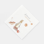 Serviette En Papier Baby shower d'éléments de chute de lapin (Coin)