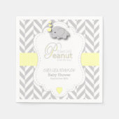 Serviette En Papier Baby shower d'éléphant d'arachide douce (Devant)