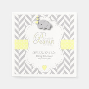 Serviette En Papier Baby shower d'éléphant d'arachide douce