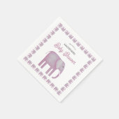 Serviette En Papier Baby shower d'éléphant rose (Coin)