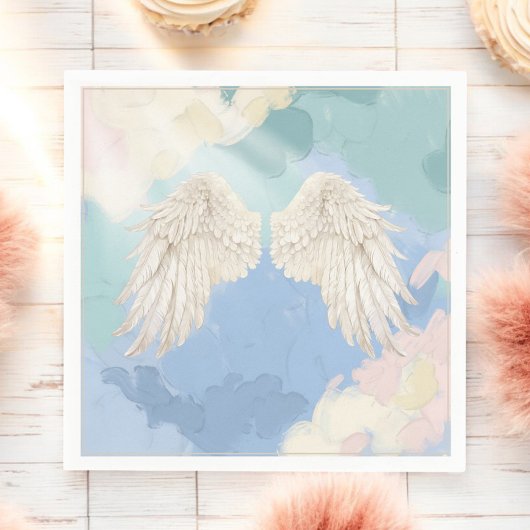 Serviette En Papier Baby shower des ailes du ciel
