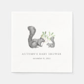Serviette En Papier Baby shower des amis de Woodland (Devant)