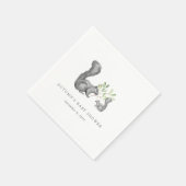 Serviette En Papier Baby shower des amis de Woodland (Coin)
