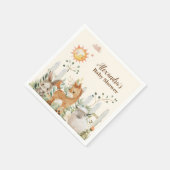 Serviette En Papier Baby shower des animaux de ferme (Coin)