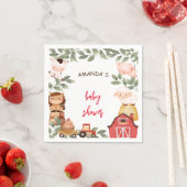 Serviette En Papier Baby shower des animaux de ferme (En situation)