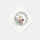 Serviette En Papier Baby shower des animaux des bois (Coin)