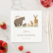 Serviette En Papier Baby shower des animaux forestiers (En situation)