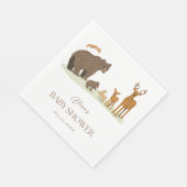Serviette En Papier Baby shower des animaux forestiers (Coin)