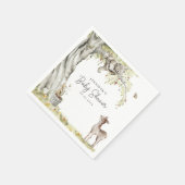 Serviette En Papier Baby shower des animaux forestiers (Coin)