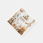 Serviette En Papier Baby shower des animaux forestiers (Coin)