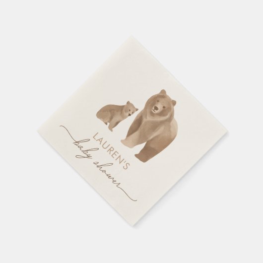 Serviette En Papier Baby shower des bois (Coin)