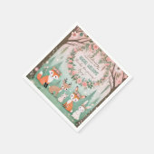 Serviette En Papier Baby shower des créatures forestières enchantées (Coin)