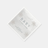 Serviette En Papier Baby shower des flocons d'argent (Coin)