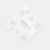 Serviette En Papier Baby shower des flocons de neige (Coin)